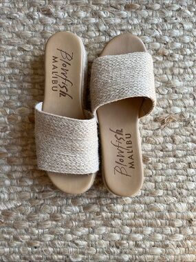 Blowfish Woven Slide Sandals in Natural -  Women